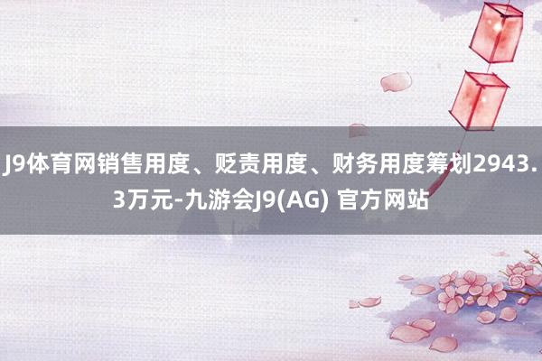 J9体育网销售用度、贬责用度、财务用度筹划2943.3万元-九游会J9(AG) 官方网站