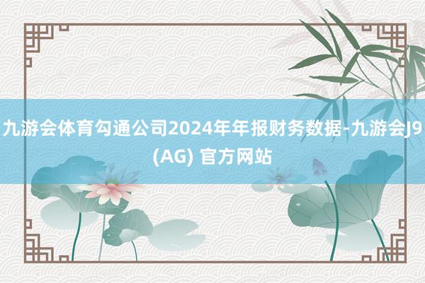 九游会体育勾通公司2024年年报财务数据-九游会J9(AG) 官方网站