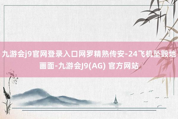 九游会j9官网登录入口网罗精熟传安-24飞机坠毁地画面-九游会J9(AG) 官方网站